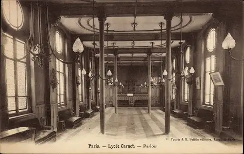 Ak Paris XVII., Lycee Carnot, Parloir, interieur