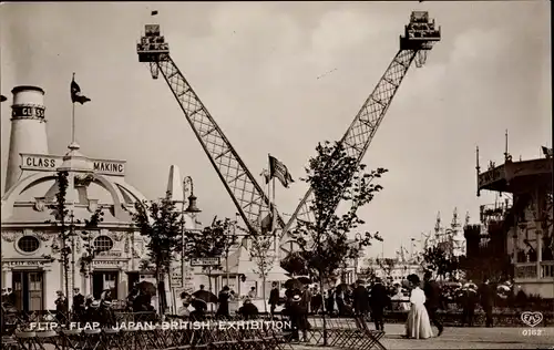 Ak London, Japan British Exhibition, Flip Flap, Glass Making