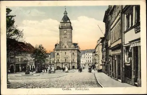 Ak Gotha im Thüringer Becken, Marktplatz, Neumarkt