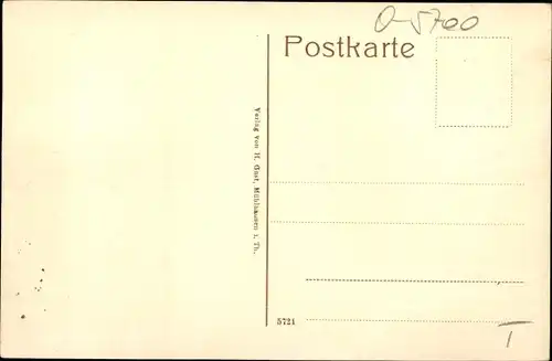 Ak Mühlhausen in Thüringen, Partie am Rathaus mit Überbürgermeisterhaus