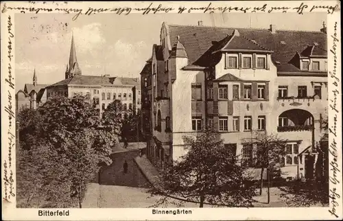 Ak Bitterfeld in Sachsen Anhalt, Binnengärten