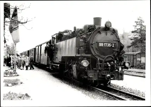 Foto Ak Dampfeisenbahn 99 1735 2, Bahnhof Jonsdorf