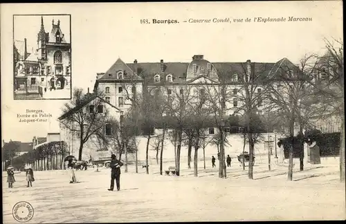 Ak Bourges Pignoux Cher, Caserne Conde, Entree du Palais Jacques Coeur