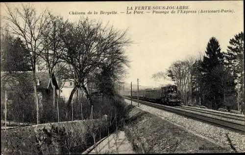 Ak La Ferte sous Jouarre Seine et Marne, Chateau de la Bergette, Le Parc