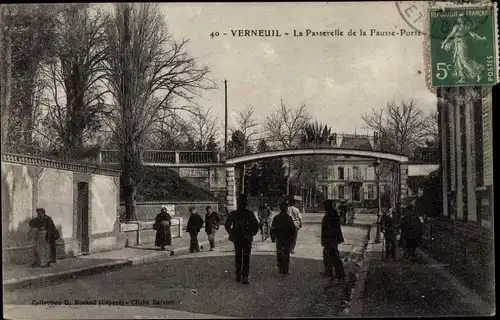 Ak Vernouillet Yvelines, Brückenpartie, La Passereile de la Fausse Porte