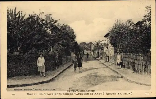 Ak Epinay sur Seine Seine Saint Denis, Rue Jules Siegfried