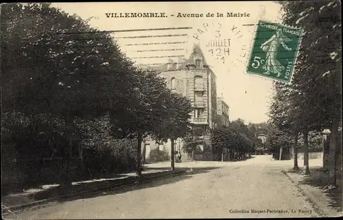 Ak Villemomble Seine Saint Denis, Avenue de la Mairie