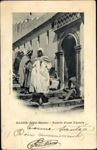 Ak Algier Alger Algerien, Ville Haute, Entree d'une Zaouia, Maghreb