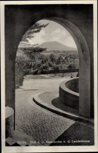 Ak Görlitz in der Lausitz, Blick von der Kreuzkirche n. d. Landeskrone