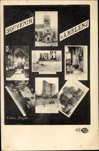 Ak Ambleny Aisne, Teilansichten, Souvenir