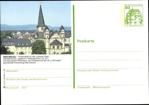 Ak Merzig an der Saar, Peterskirche