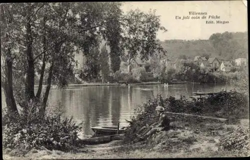 Ak Villennes sur Seine Yvelines, un joli coin de Pêche