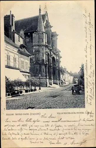 Ak Villeneuve sur Yonne, Eglise Notre Dame