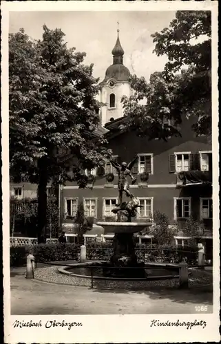 Ak Miesbach in der Region Oberland Oberbayern, Hindenburgplatz