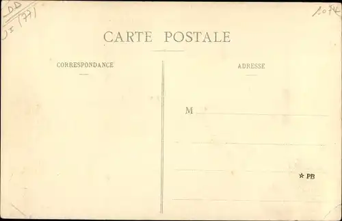 Ak Meaux Seine et Marne, Rue de Fublaines, Ravitaillement des Inondes, 1910