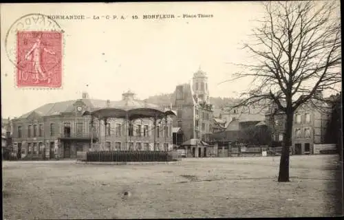 Ak Honfleur Calvados, Place Thiers