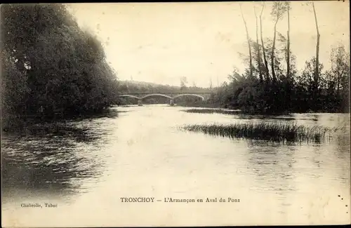 Ak Tronchoy Yonne, L´Armançon en Aval du Pont