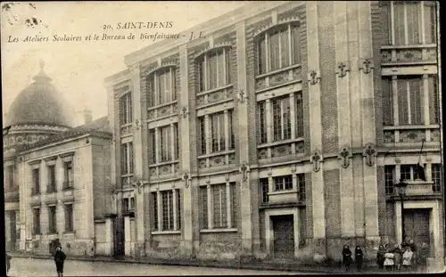 Ak Saint Denis Seine Saint Denis, Les Ateliers Scolaires et le Bureau de Bienfaisance