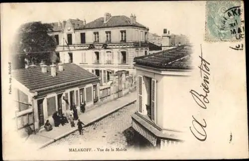 Ak Malakoff Hauts de Seine, Vue de la Mairie