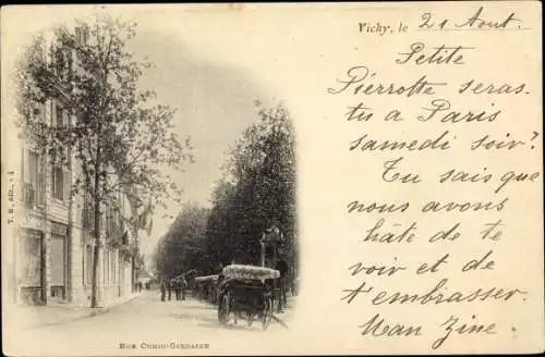 Ak Vichy Allier, Rue Cunin Gredaine