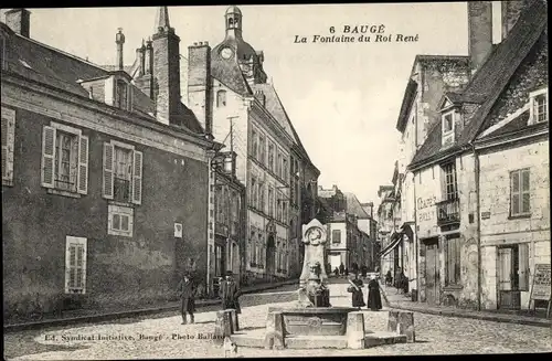 Ak Baugé Maine et Loire, Fontaîne du Roi René