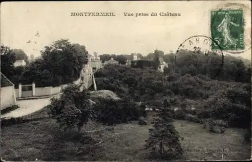Ak Montfermeil Seine Saint Denis, Vue Prise du Château