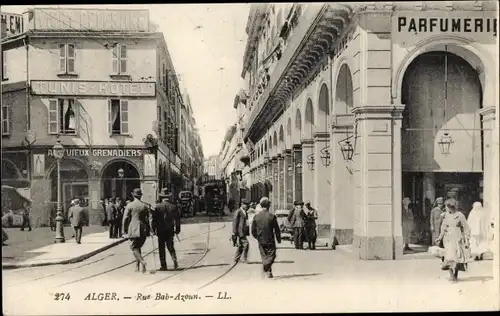 Ak Algier Alger Algerien, Rue Bab Azoun, Parfumerie