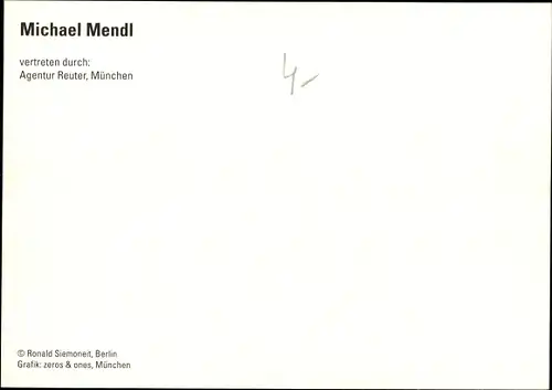 Ak Schauspieler Michael Mendl, Portrait, Autogramm