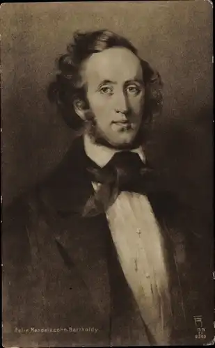 Künstler Ak Komponist Felix Mendelssohn Bartholdy, Portrait