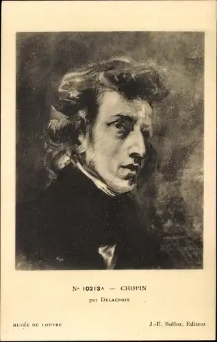 Künstler Ak Delacroix, Komponist Frédéric Chopin, Pianist, Klavierkomponist