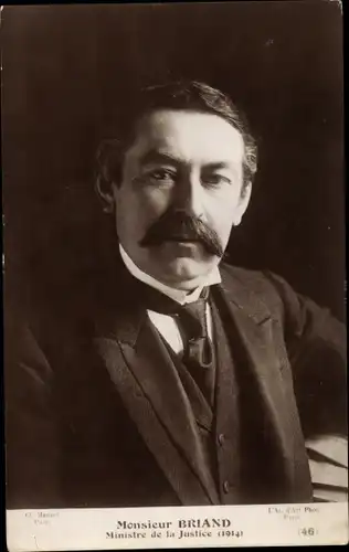 Ak Monsieur Briand, Ministre de la Justice, 1914