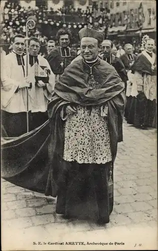 Ak S. E. le Cardinal Amette, Archeveque de Paris, Geistlicher