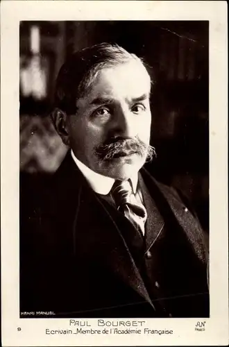 Ak Französischer Schriftsteller Paul Bourget, Ecrivain, Academie Francaise