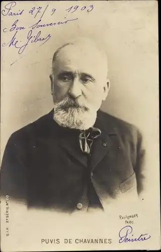 Ak Pierre Puvis de Chavannes, Maler, Portrait