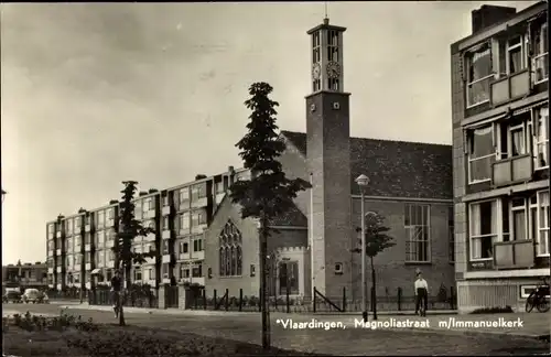 Ak Vlaardingen, Südholland, Magnoliastraat, Immanuelkerk, Außenansicht