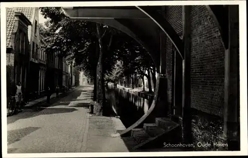 Ak Schoonhoven, Südholland, Niederlande, Oude Haven