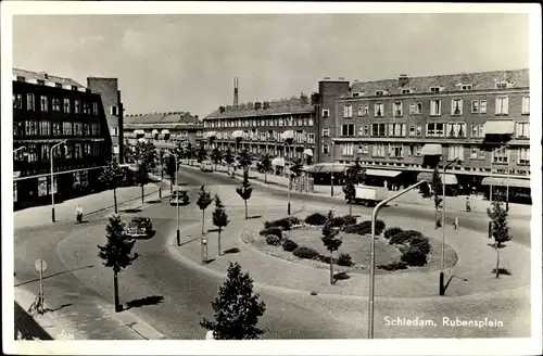 Ak Schiedam, Südholland, Niederlande, Rubensplein, Platz