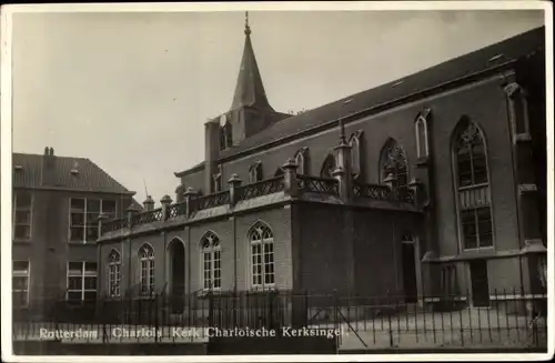 Foto Ak Charlois Rotterdam Südholland Niederlande, Kerk, Charloische Kerksingel, Kirche Außenansicht