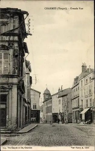 Ak Charmes Vosges, Grande Rue, Straßenansicht