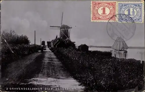 Ak 's Gravenhage Den Haag Südholland, Blick zur Windmühle