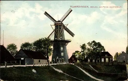 Ak Vlaardingen Südholland, Molen aan den Kortedijk