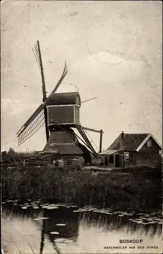 Ak Boskoop Alphen aan den Rijn Südholland Niederlande, Watermolen aan den Otweg