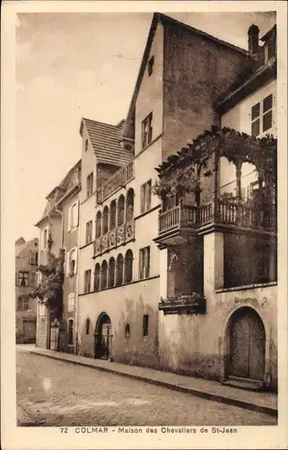 Ak Colmar Kolmar Elsass Haut Rhin, Maison des Chevaliers de St. Jean
