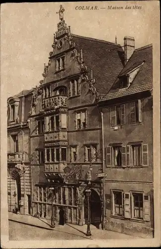 Ak Colmar Kolmar Elsass Haut Rhin, Maison des tetes