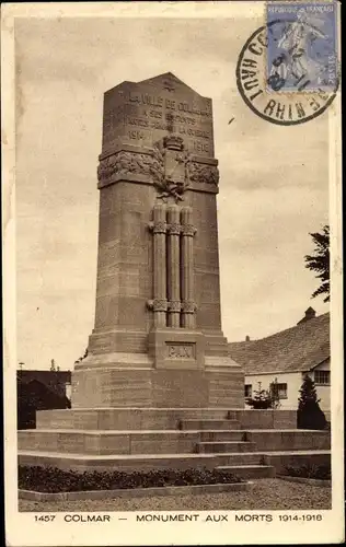 Ak Colmar Kolmar Elsass Haut Rhin, Monument aux Morts 1914 1916