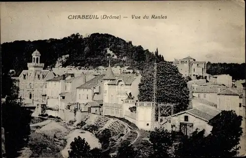 Ak Chabeuil Drome, Vue du Ranles, Blick auf den Ort