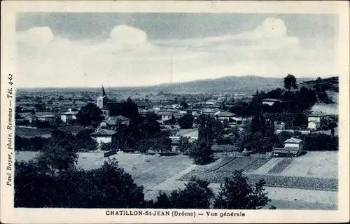 Ak Chatillon Saint Jean Drôme, Vue generale, Blick auf den Ort