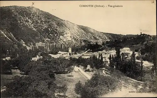 Ak Combovin Drôme, Vue generale, Ort mit Umgebung