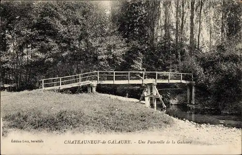 Ak Châteauneuf de Galaure Drome, Une Passerelle de la Galaure