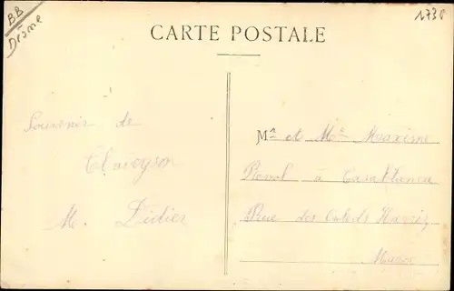 Ak Claveyson Drôme, Vue generale, Blick auf den Ort